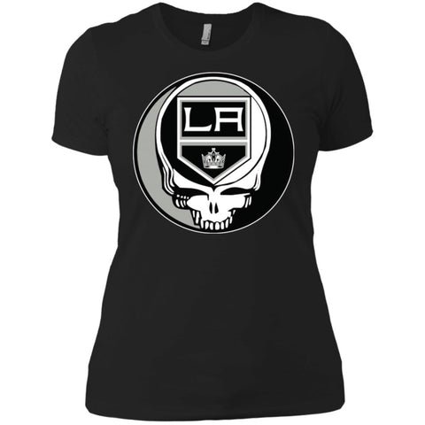 Los Angeles Kings Grateful Dead Steal Your Face Hockey Nhl Shirts Women Cotton T-Shirt Black / X-Small Women Cotton T-Shirt - parenttees