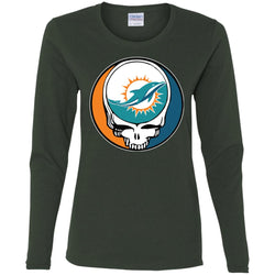 Miami Dolphins Grateful Dead Steal Your Face Football Nfl Shirts Women Long Sleeve Shirt