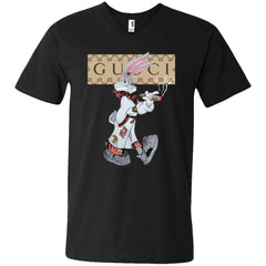 Gucci Rabbit Smoking Tshirt Men V-Neck T-Shirt Men V-Neck T-Shirt - parenttees