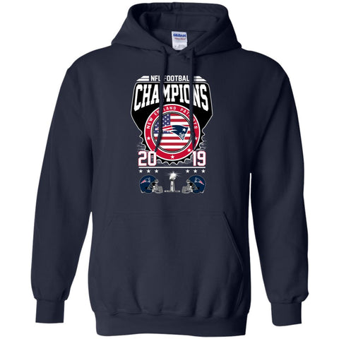 Nfl – Football Champions New England Patriots Super Bowl 2019 Pullover Hoodie Sweatshirt Black / S Pullover Hoodie Sweatshirt - parenttees