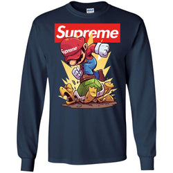 Supreme Mario Gaming T-shirt Men Long Sleeve Shirt