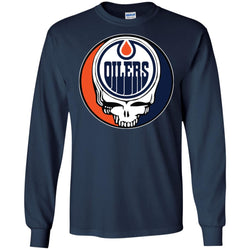 Edmonton Oilers Grateful Dead Steal Your Face Hockey Nhl Shirts Men Long Sleeve Shirt