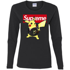 Supreme Pikachu T-shirt Women Long Sleeve Shirt Women Long Sleeve Shirt - parenttees