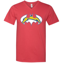 We Are The Los Angeles Chargers Batman Nfl Mashup Men V-Neck T-Shirt