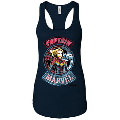 Captain Marvel Stitched Patched Portrait Women Tank Top Women Tank Top - parenttees