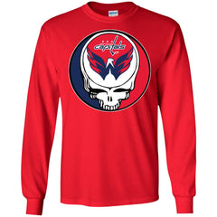 Washington Capitals Grateful Dead Steal Your Face Hockey Nhl Shirts Men Long Sleeve Shirt Men Long Sleeve Shirt - parenttees