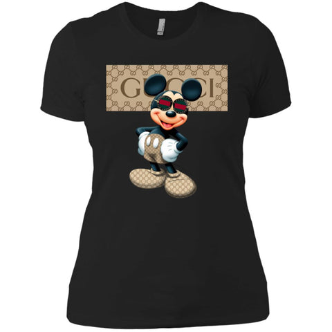 Gucci Mickey Gift Birthday T-shirt Women Cotton T-Shirt Black / X-Small Women Cotton T-Shirt - parenttees