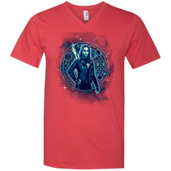 Captain Marvel Goose Geometric Circle Space Men V-Neck T-Shirt Men V-Neck T-Shirt - parenttees