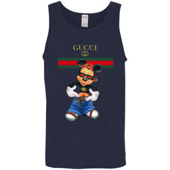 Gucci Logo Mickey Gift Trending T-shirt Men Cotton Tank Men Cotton Tank - parenttees