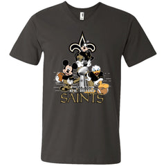 Nfl – New Orleans Saints Donald Duck Goofy Mickey Mouse Super Bowl 2019 Football Men V-Neck T-Shirt Men V-Neck T-Shirt - parenttees