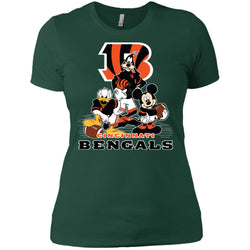 Mickey Mouse Cincinnati Bengals American Football Nfl Sports Shirt Women Cotton T-Shirt