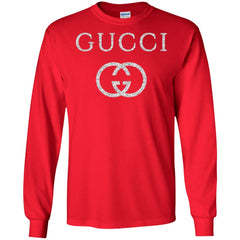 Vintage Gucci Logo Inspired Men Long Sleeve Shirt Men Long Sleeve Shirt - parenttees