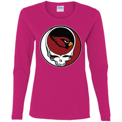 Arizona Cardinals Grateful Dead Steal Your Face Football Nfl Shirts Women Long Sleeve Shirt Women Long Sleeve Shirt - parenttees