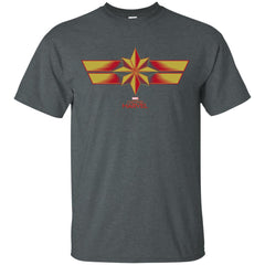 Marvel Captain Marvel Retro Red Yellow Logo Men Cotton T-Shirt Men Cotton T-Shirt - parenttees