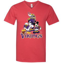 Mickey Mouse Minnesota Vikings American Football Nfl Sports Shirt Men V-Neck T-Shirt