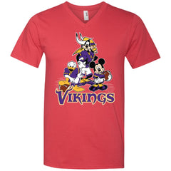 Mickey Mouse Minnesota Vikings American Football Nfl Sports Shirt Men V-Neck T-Shirt Men V-Neck T-Shirt - parenttees