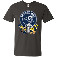 Nfl – Los Angeles Rams Super Bowl 2019 Mickey Mouse Minnie Mouse Donald Duck Daisy Duck Football Men V-Neck T-Shirt Men V-Neck T-Shirt - parenttees