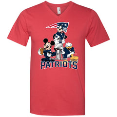 Nfl - New England Patriots Donald Duck Goofy Mickey Mouse Super Bowl 2019 Football Men V-Neck T-Shirt Men V-Neck T-Shirt - parenttees