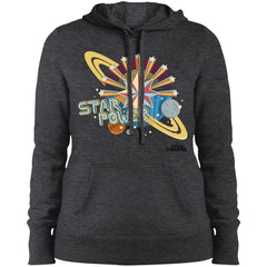 Captain Marvel Star Power Retro Style Women Hooded Sweatshirt Women Hooded Sweatshirt - parenttees