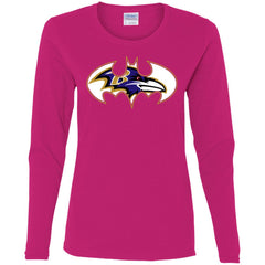 We Are The Baltimore Ravens Batman Nfl Mashup Women Long Sleeve Shirt Women Long Sleeve Shirt - parenttees