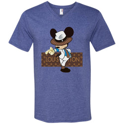 Louis Vuitton Mickey Dance Tshirt Men V-Neck T-Shirt