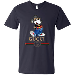 Gucci T-shirt Mouse Mickey Cartoon T-shirt Men V-Neck T-Shirt Men V-Neck T-Shirt - parenttees