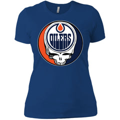 Edmonton Oilers Grateful Dead Steal Your Face Hockey Nhl Shirts Women Cotton T-Shirt Women Cotton T-Shirt - parenttees