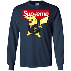 Supreme Pikachu T-shirt Men Long Sleeve Shirt