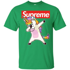 Supreme Unicorn T-shirt Dance Dabbing Unicorn Men Cotton T-Shirt Men Cotton T-Shirt - parenttees