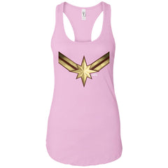 Captain Marvel Gleaming Chest Logo Women Tank Top Women Tank Top - parenttees