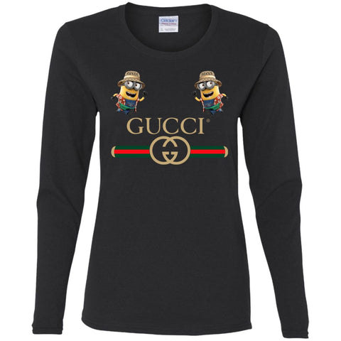 Gucci T-shirt Minion Funny Film T-shirt Women Long Sleeve Shirt Black / S Women Long Sleeve Shirt - parenttees