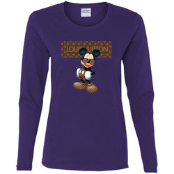 Best Louis Vuitton Mickey Mouse Shirt Women Long Sleeve Shirt