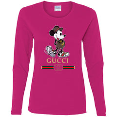 Gucci Mickey Kitty beauty T-shirt Women Long Sleeve Shirt T-Shirts - parenttees