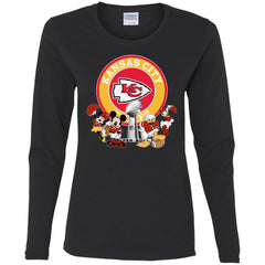 Nfl – Kansas City Chiefs Super Bowl 2019 Mickey Mouse Minnie Mouse Donald Duck Daisy Duck Football Women Long Sleeve Shirt Women Long Sleeve Shirt - parenttees