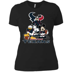 Mickey Mouse Houston Texans American Football Nfl Sports Shirt Women Cotton T-Shirt