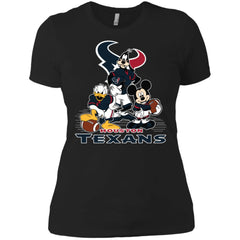 Mickey Mouse Houston Texans American Football Nfl Sports Shirt Women Cotton T-Shirt Women Cotton T-Shirt - parenttees