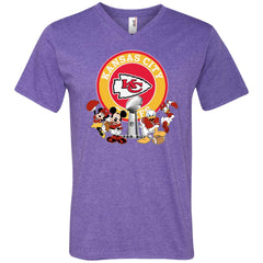 Nfl – Kansas City Chiefs Super Bowl 2019 Mickey Mouse Minnie Mouse Donald Duck Daisy Duck Football Men V-Neck T-Shirt Men V-Neck T-Shirt - parenttees