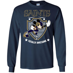 Nfl – New Orleans Saints Totally Awesome Mickey Mouse Super Bowl 2019 Football Men Long Sleeve Shirt