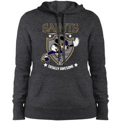 Nfl – New Orleans Saints Totally Awesome Mickey Mouse Super Bowl 2019 Football Women Hooded Sweatshirt