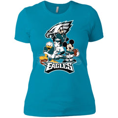 Mickey Mouse Philadelphia Eagle American Football Nfl Sports Shirt Women Cotton T-Shirt Women Cotton T-Shirt - parenttees