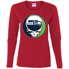 Seattle Seahawks Grateful Dead Steal Your Face Football Nfl Shirts Women Long Sleeve Shirt Women Long Sleeve Shirt - parenttees