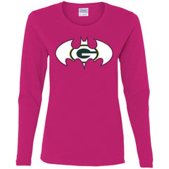 We Are The Green Bay Packers Batman Nfl Mashup Women Long Sleeve Shirt Women Long Sleeve Shirt - parenttees