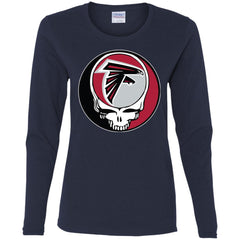 Atlanta Falcons Grateful Dead Steal Your Face Football Nfl Shirts Women Long Sleeve Shirt Women Long Sleeve Shirt - parenttees