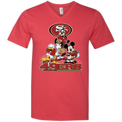 Mickey Mouse San Francisco 49ers American Football Nfl Sports Shirt Men V-Neck T-Shirt