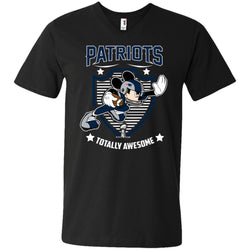 Nfl – New England Patriots Totally Awesome Mickey Mouse Super Bowl 2019 Football Men V-Neck T-Shirt