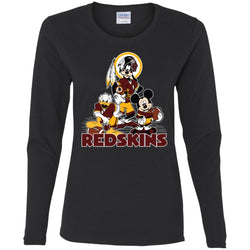 Mickey Mouse Washington Redskins American Football Nfl Sports Shirt Women Long Sleeve Shirt