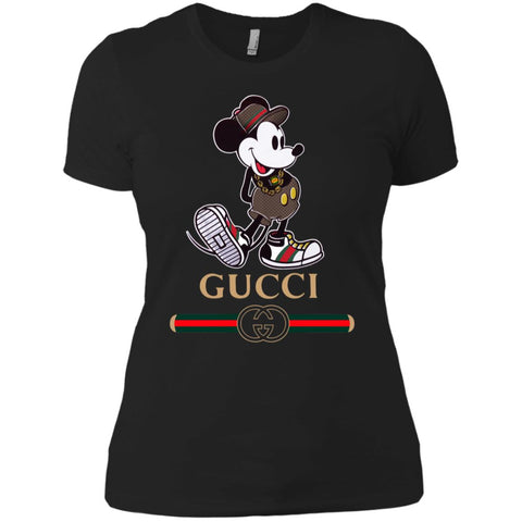 Gucci Mickey Kitty beauty T-shirt Women Cotton T-Shirt Black / X-Small T-Shirts - parenttees