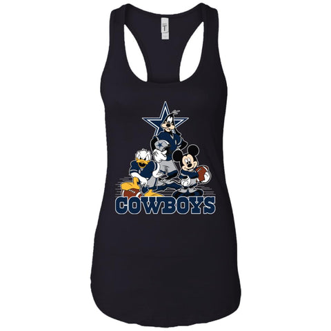 Mickey Mouse Dallas Cowboys American Football Nfl Sports Shirt Women Tank Top Black / X-Small Women Tank Top - parenttees