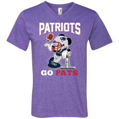 Go Pats - New England Patriots Super Bowl 2019 Mickey Mouse Football Nfl Men V-Neck T-Shirt Men V-Neck T-Shirt - parenttees