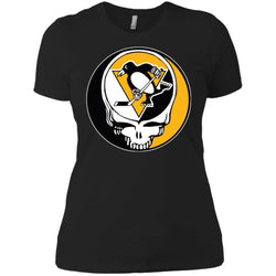 Pittsburgh Penguins Grateful Dead Steal Your Face Hockey Nhl Shirts Women Cotton T-Shirt